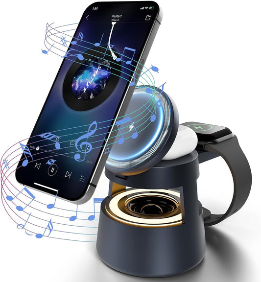 5 in 1 Magnetic Wireless Charger Bluetooth Speakers and Night Light
