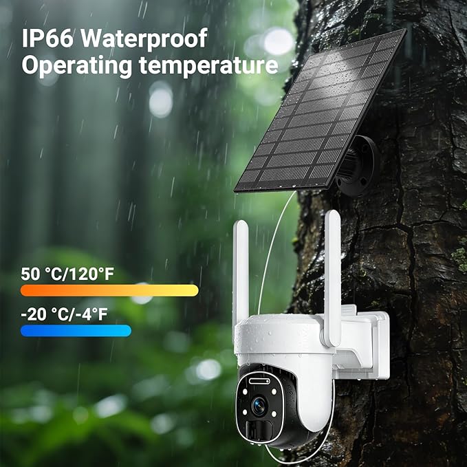 HUEVUE 4G LTE Cellular Security Camera Outdoor, 2K No WiFi Solar Camera Outdoor - Image 6