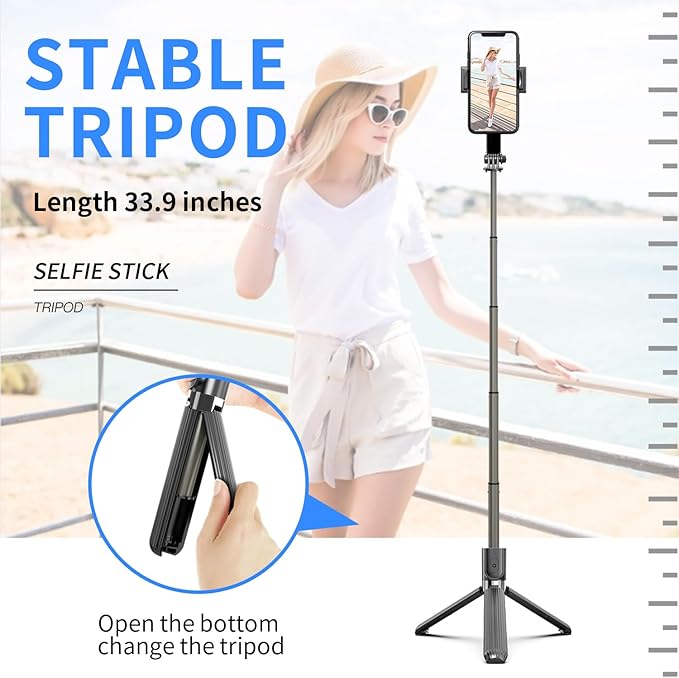 Gimbal Stabilizer for Smartphone ，with Retractable Selfie Stick and - Image 5