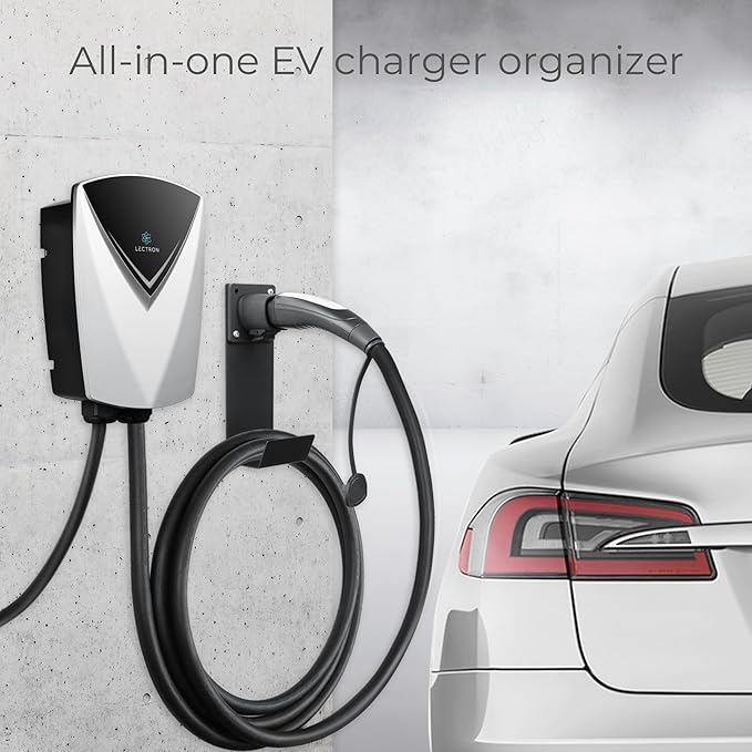 Lectron Tesla NACS Electric Vehicle Charger Nozzle Holster Dock & J-Hook - Image 3