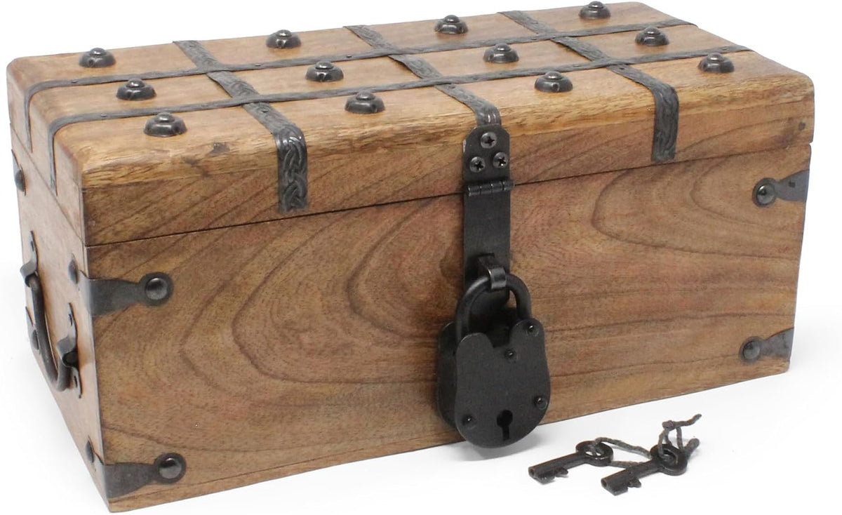 nautical cove treasure chest wooden box with antique, main product view