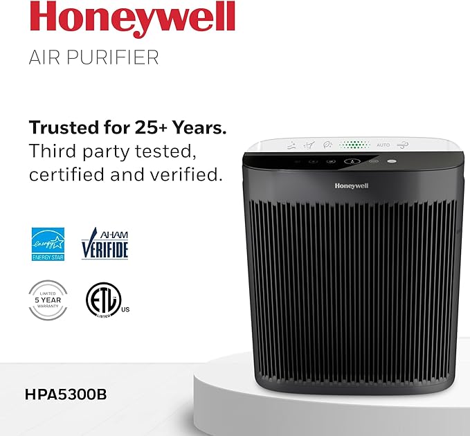 Honeywell HEPA Air Purifier for Home, 2423 Ft² Rooms in 1 hour, Air Quality - Image 11