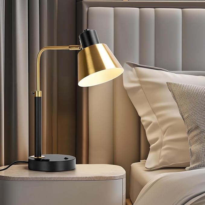 Starstrips Desk Lamp with Dual USB Charging Port, Heavy Duty Metal Task Light - Image 6