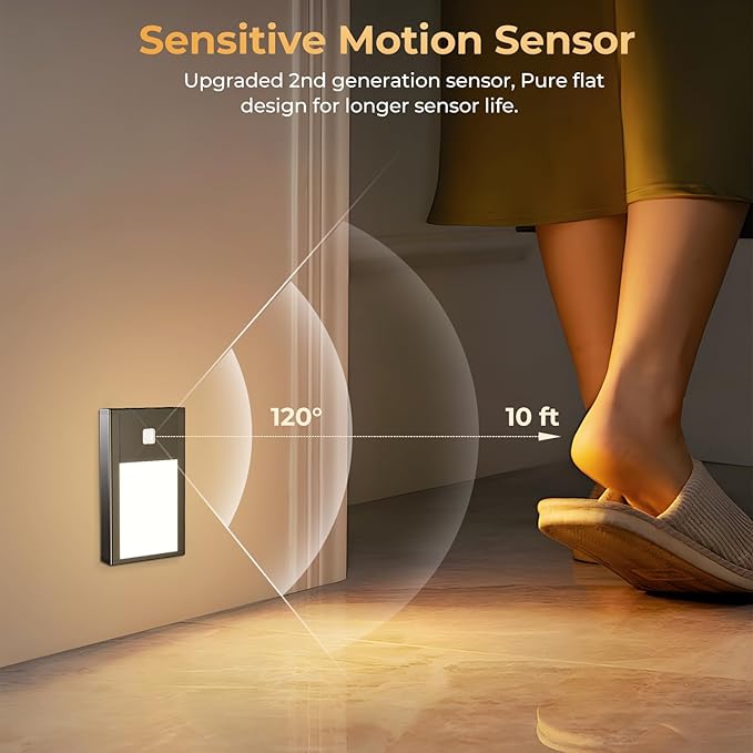 VST Motion Sensor Step Night Light, Rechargeable Battery Powered Led Light - Image 4