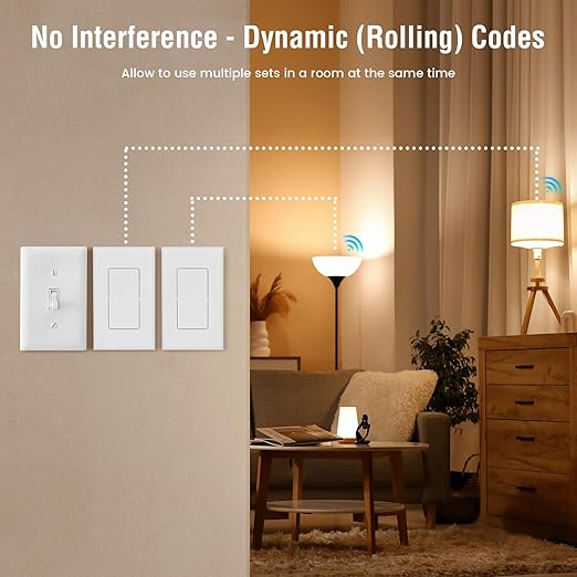 SURAIELEC Wireless Wall Switch Remote Control Outlet, No Wiring Needed - Image 3