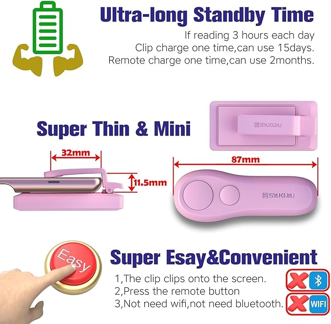 SK SYUKUYU RF Remote Control Page Turner - Image 3