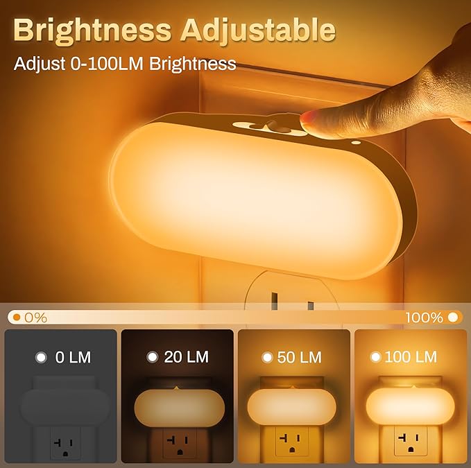 DORESshop Amber Night Lights Plug into Wall, Dusk to Dawn Night Light 4Pack - Image 2