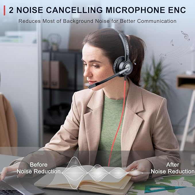 Callez USB Headset with Mic, Computer Headset with ENC Dual Noise Cancelling - Image 2