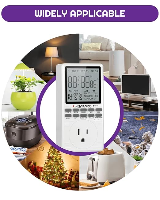 Outlet Timer, NEARPOW Multifunctional Programmable Timer - Image 8
