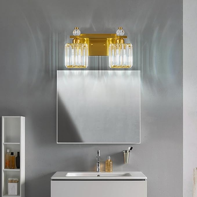FDPBY Gold Bathroom Vanity Lights Crystal Vanity Light Bathroom Lighting - Image 7