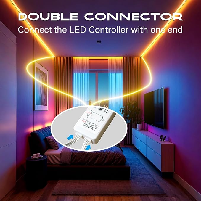 CHARKEE LED Strip Lights 110ft, Music Sync RGB LED Strip Lights - Image 2