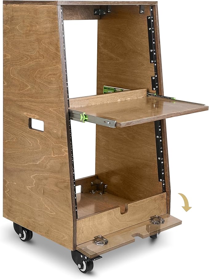 Sound Town DIY Slanted 16U Studio Rack, - Image 4