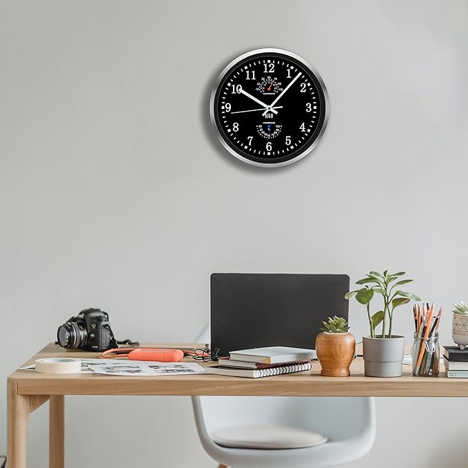 HITO 14 Inch Silent Wall Clock Battery Operated, Large Wall Clock - Image 7