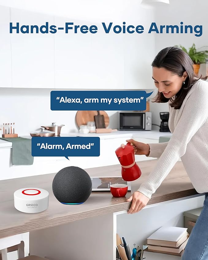 GRSICO Wireless Home Alarm System 15-Piece Kit, WiFi Alarm System - Image 7