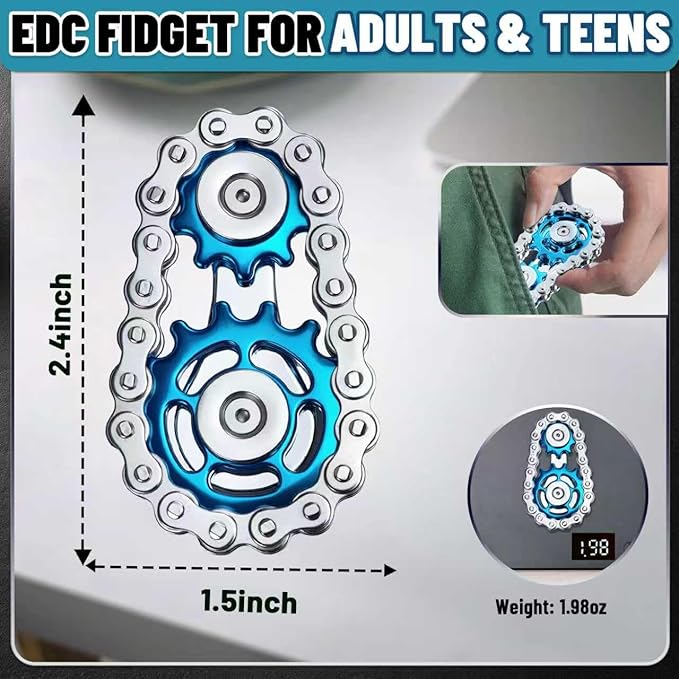 Valentines Day Gifts for Teens Boys Metal Fidget Spinner Toys for Adults - Image 2