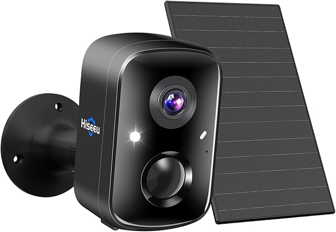 Hiseeu Security Cameras Wireless Outdoor, Solar Powered 3K 4MP Surveillance by Hiseeu