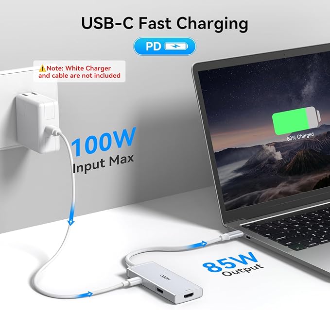 HODO USB C to Dual HDMI Adapter Docking Station Dual 4K 60Hz Monitor, USB C Hub - Image 6
