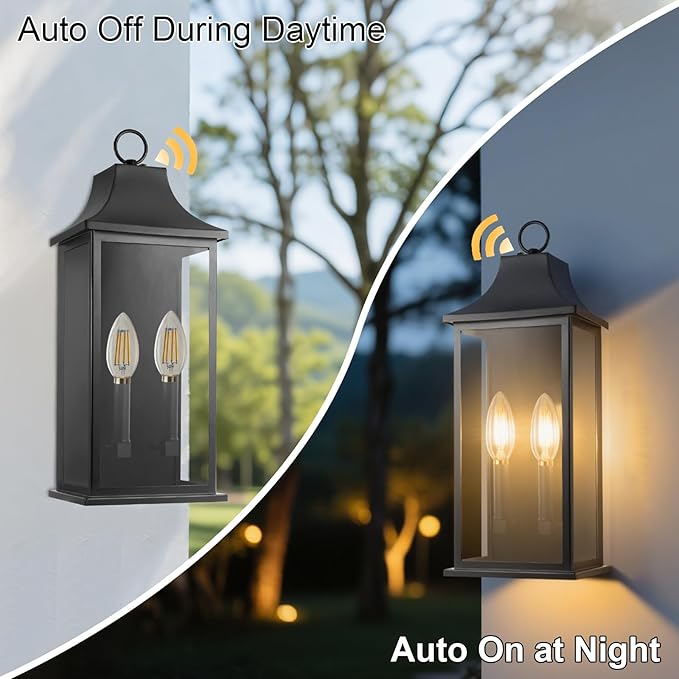 Dusk to Dawn Outdoor Lighting, 20.6’’ Outdoor Wall Sconce, IP65 Waterproof - Image 5