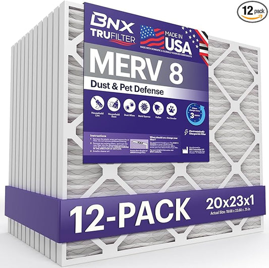 BNX TruFilter 20x23x1 Air Filter MERV 8 by BNX