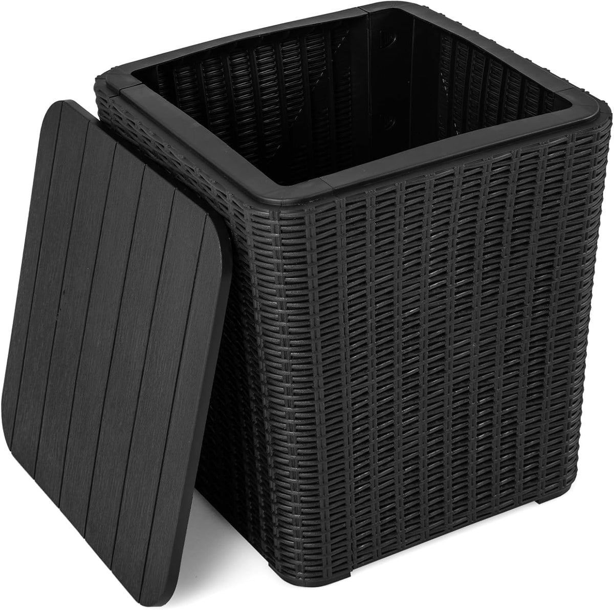 giantex 11.5 gallon deck box, outdoor side table, main product view