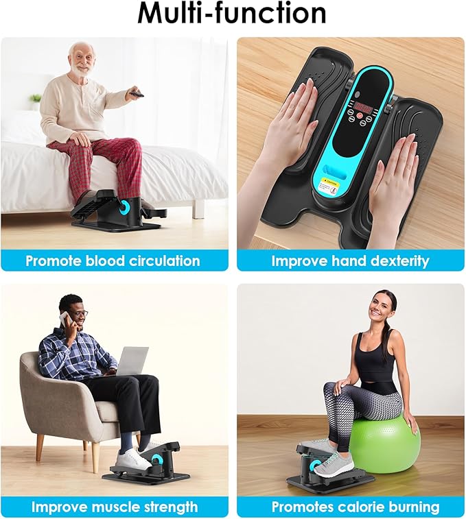 2025 New Under Desk Elliptical Machine, Portable Seated Pedal Exercise Machine - Image 4