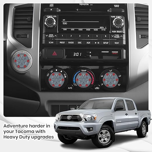 4 Pack - 2nd Gen Tacoma Accessories AC Knob Upgrade - 2005, 2015 Tacoma Climate - Image 2