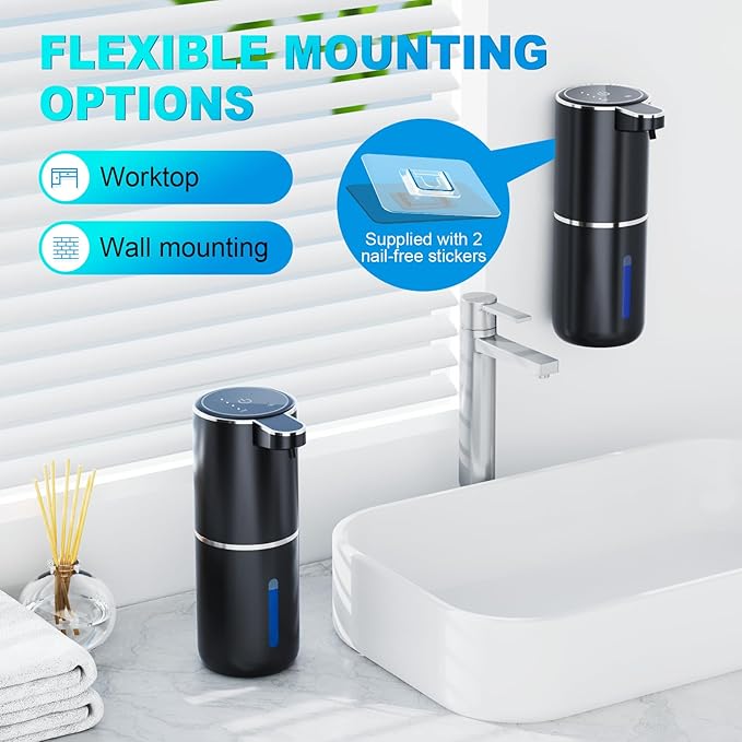 Automatic Liquid Soap Dispenser, 12.8oz/380ml Wall Mount Touchless Soap - Image 3