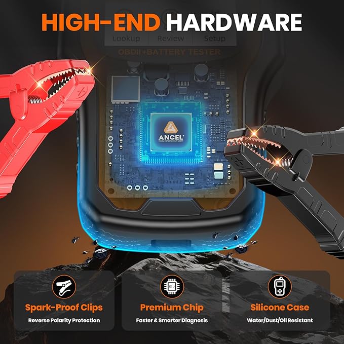 ANCEL AD410 PRO OBD2 Scanner and Battery Tester, 2-in-1 Car Diagnostic Tool - Image 5