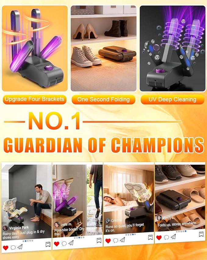 5.0 Upgraded Boot Shoe Dryer【500W German Super Motor】【Dual-Tech 118°F Constant - Image 3