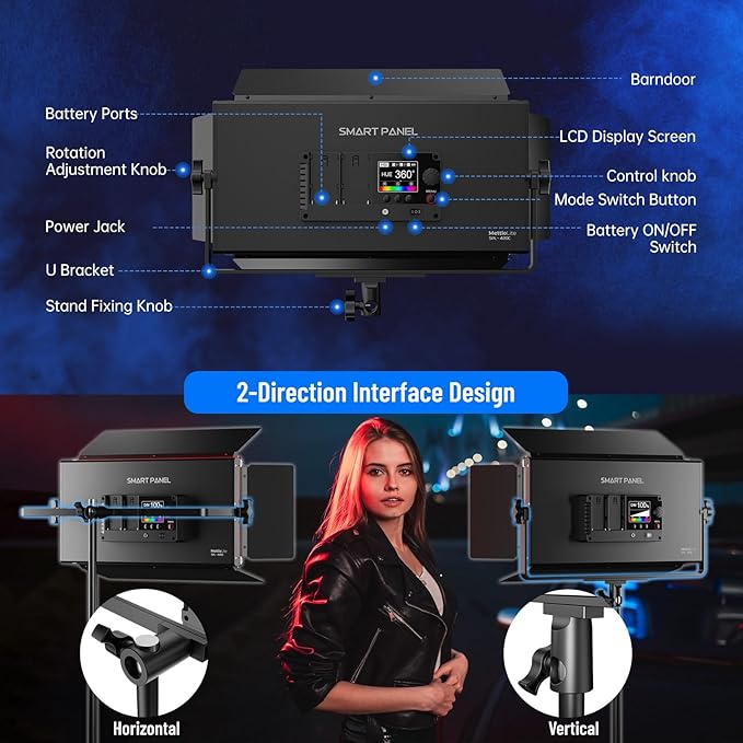 Mettlelite SPL420C RGB LED Video Light - Image 6