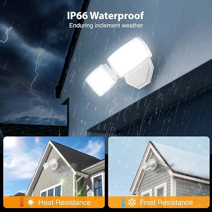 Onforu 3200LM Flood Lights Outdoor, 32W 6500K LED Security Light Manual Switch - Image 6