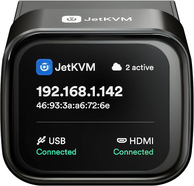 JetKVM KVM Over IP Computer Remotely Control, IP KVM Open-Source Touchscreen LCD by SZ