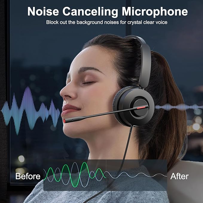 MAIRDI USB Headset with Microphone, 7.1 Surround Sound, USB-A/Type C/3.5mm - Image 2