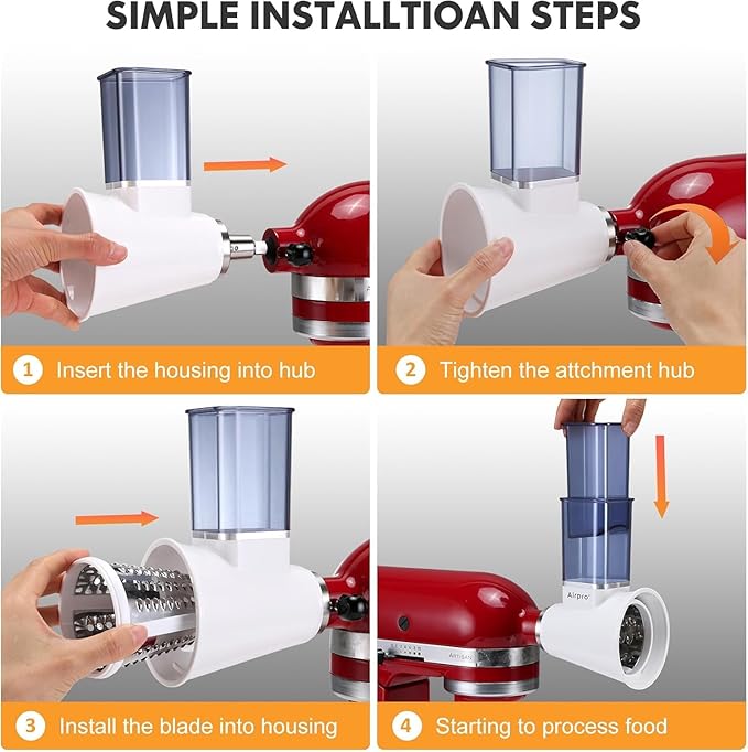 Slicer Shredder Attachment for Kitchenaid Stand Mixer, Salad Machine - Image 5