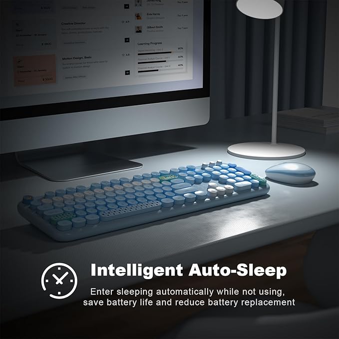 MOFII Wireless Keyboard and Mouse Combo, Full Size 2.4G Plug and Play - Image 5