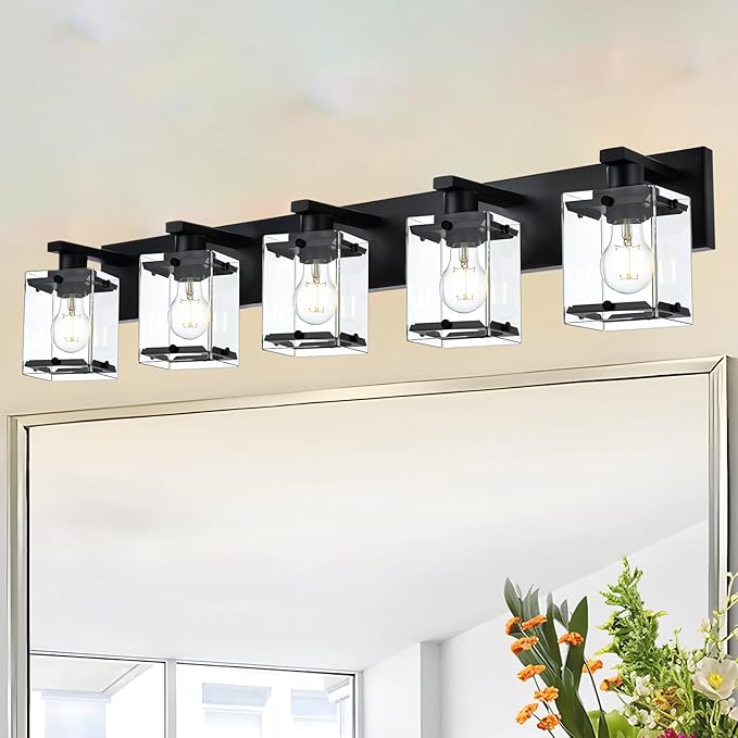 WINSHEN 5-Light Modern Vanity Lighting, E26 Bulb Base by WINSHENLighting