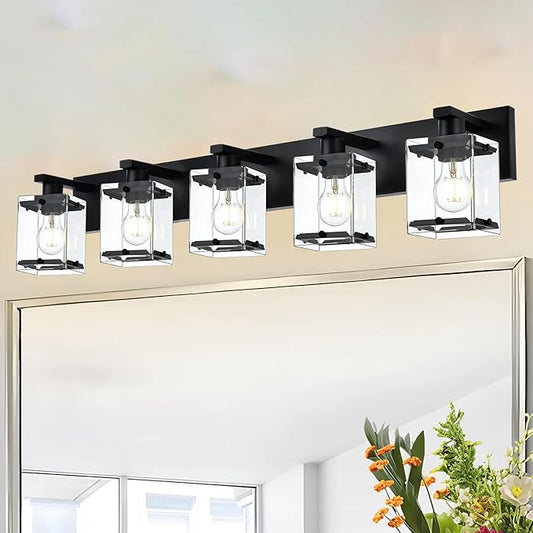 WINSHEN 5-Light Modern Vanity Lighting, E26 Bulb Base by WINSHENLighting