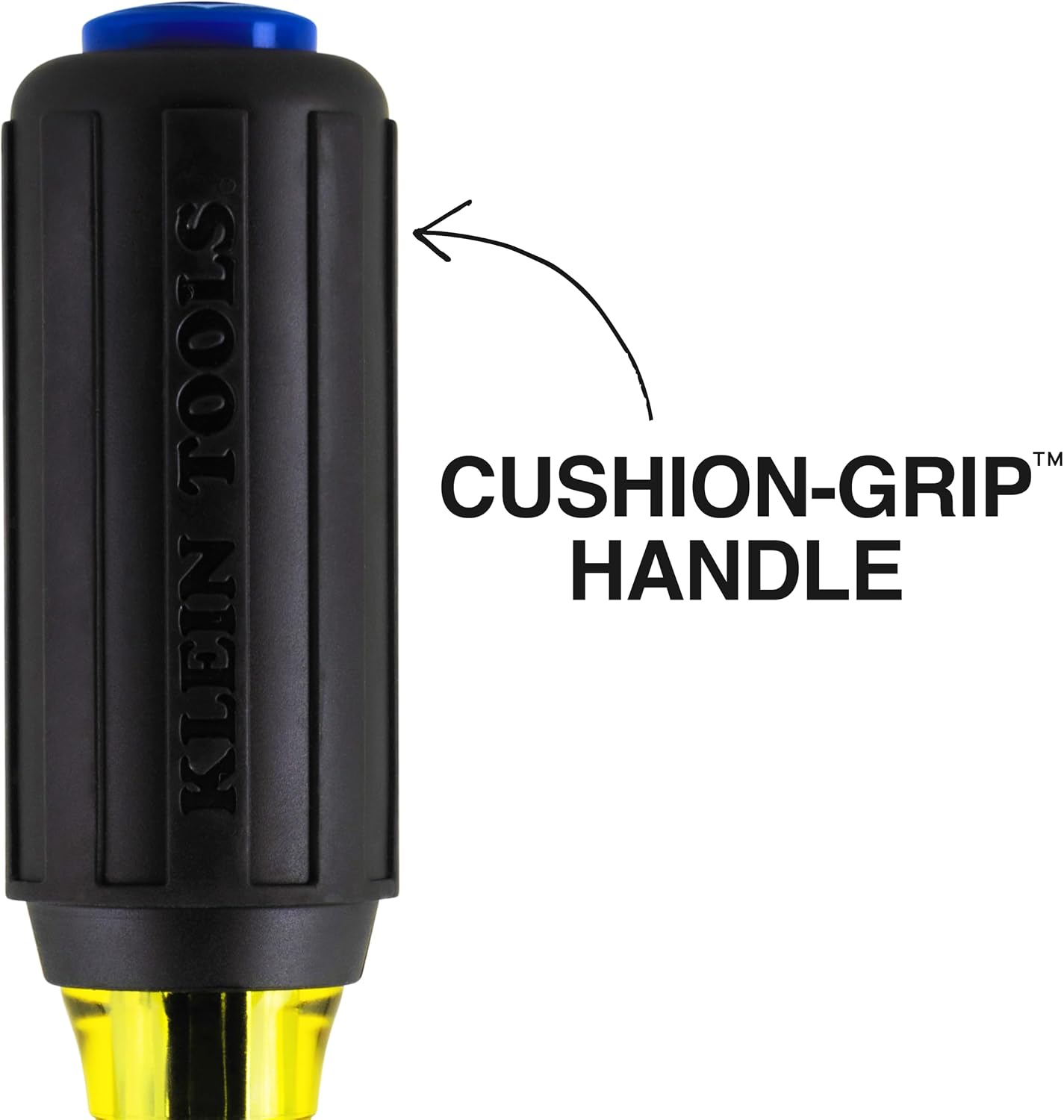 Klein Tools 65438 Heavy-Duty Hollow Shaft Nut Driver, Color-Coded 3/8-Inch Hex, Pass Through Design, 6-Point Socket, and Cushion-Grip Handle
