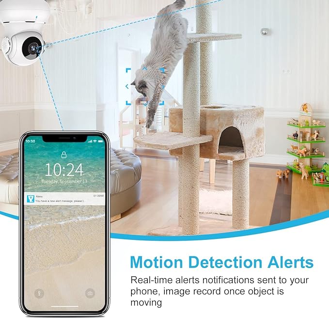 litokam Indoor Security Camera 4 Pack, 360° WiFi Cameras - Image 3