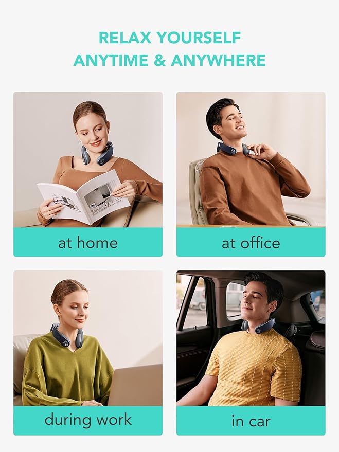 SKG Foldable Neck Massager for Pain Relief Deep Tissue Vibration Cordless - Image 7