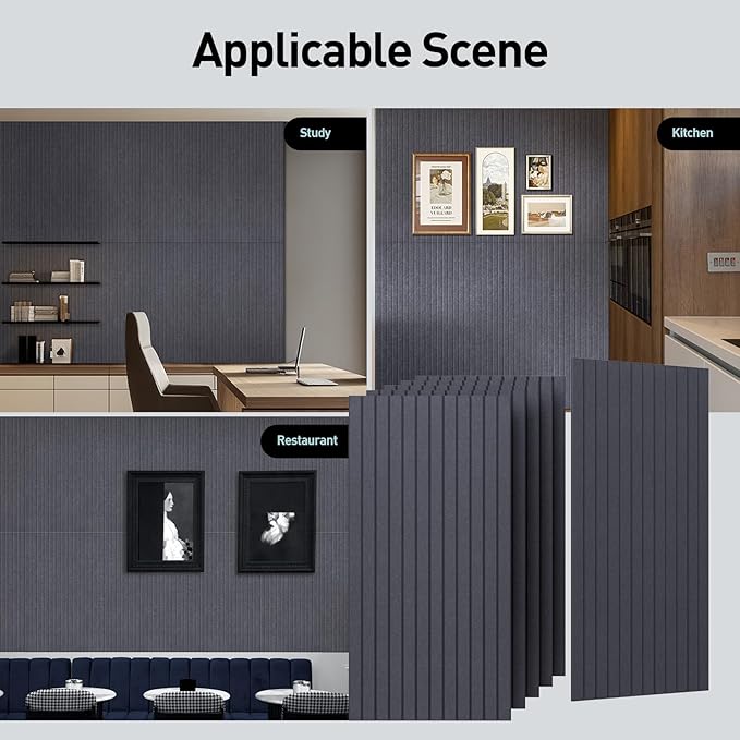 UMIACOUSTICS 6 Packs Acoustic Panel, 47.2 x 23.6 Inches Decorative Sound Proof - Image 6
