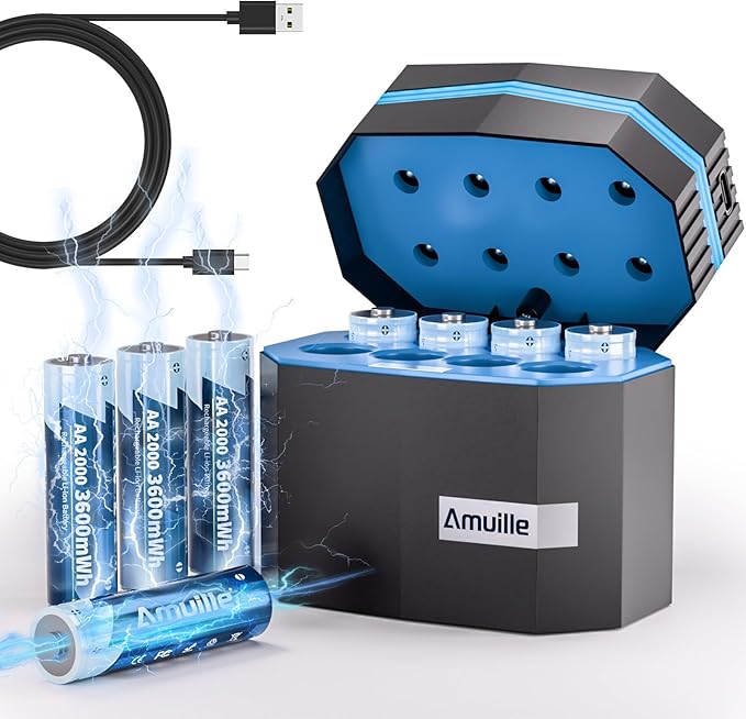 Rechargeable AA Batteries Lithium by Unknown