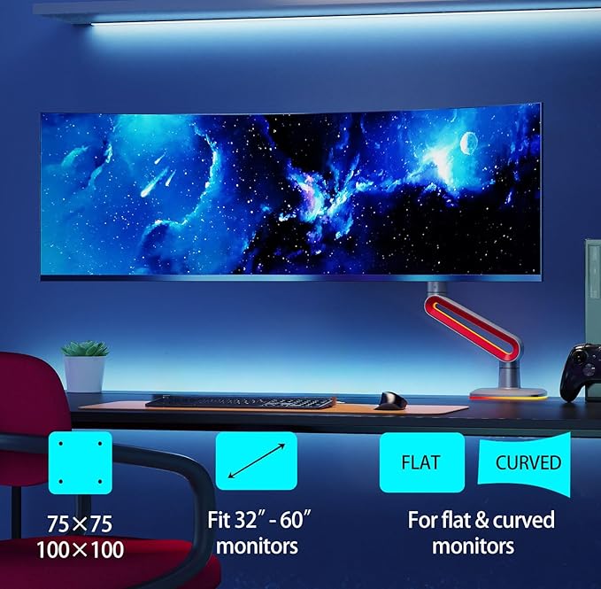 NB Designer Gaming Monitor Arm for 32 to 60 Inches Screen, Load up to 20 kg - Image 2