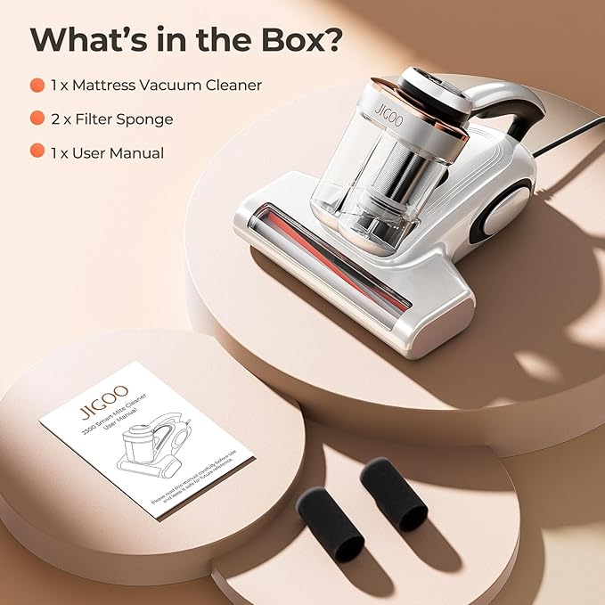 JIGOO J300 Lite Mattress Vacuum Cleaner，500W Bed Vacuum Cleaner - Image 7