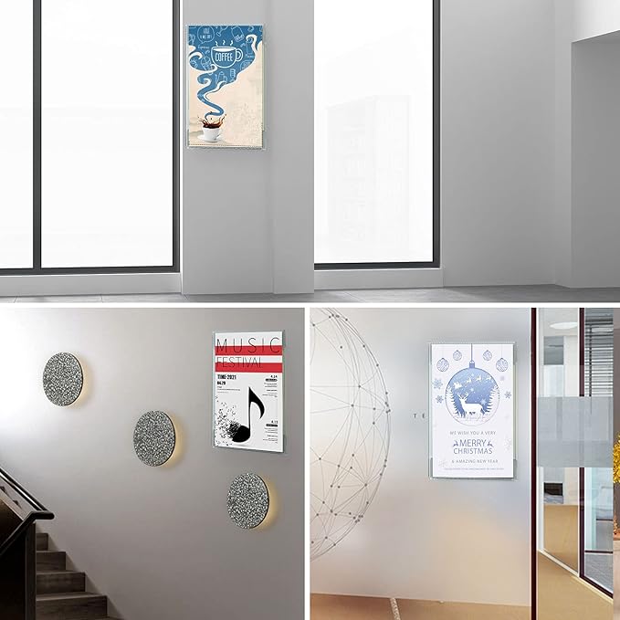 Dingelex Acrylic 8.5x11 Sign Holder Wall Mount, Acrylic Wall Frame Plastic Wall - Image 6