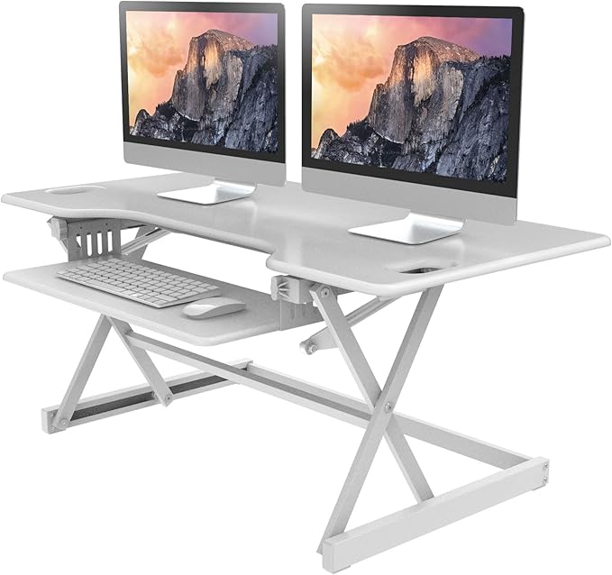 Rocelco 46" Large Height Adjustable Standing Desk Converter - Image 4