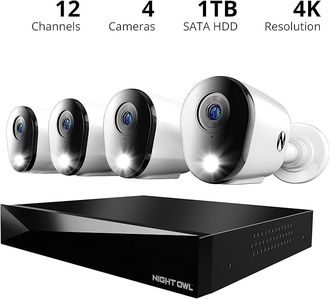 Night Owl 2-Way Audio 12 Channel DVR Video Home Security Camera System - Image 2