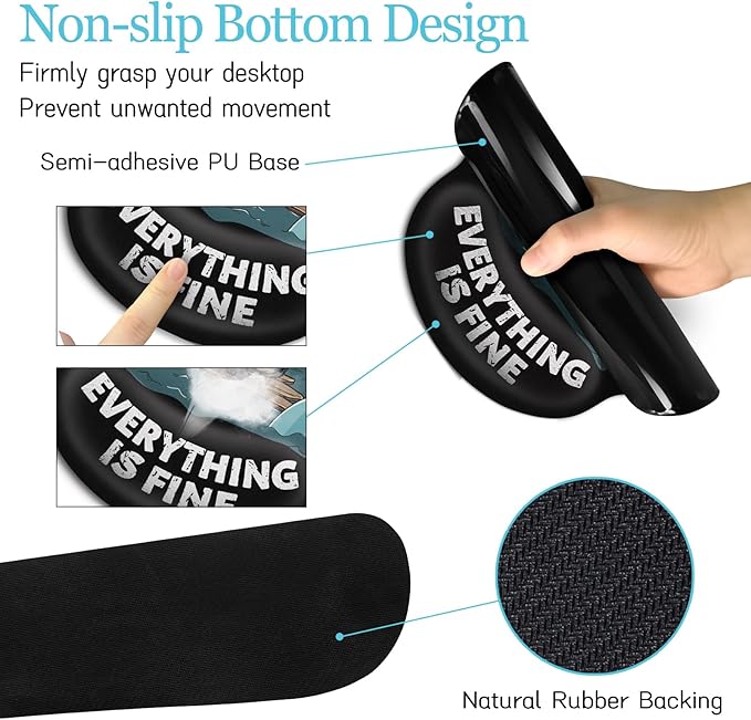 LIMKRIAN Funny Dog Mouse Pad Set Large Desk Mat - Image 5