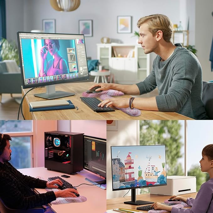 Mouse Pad Wrist Support, Laokiiy 2 in1 Keyboard Wrist Rest+ Ergonomic Mouse Pad - Image 7