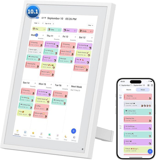 Calendar Digital 10.1 Inch, Digital Frame Combined Smart Touch Screen by Herncptar
